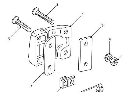 C01100 FRONT DOOR HINGES & CHECK STRAP  Defender (L316)