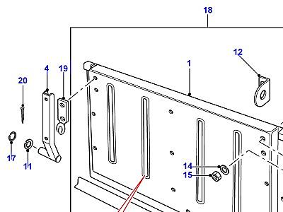 C01455 TAILBOARD ASSY LOWER - LOWER HINGED  Defender (L316)