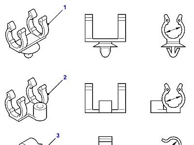 D03025 CLIPS-CRADLE & SWIVEL  Defender (L316)