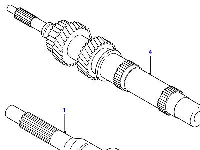 J01010 ПЕРВИЧН.ВАЛ, ШЕСТЕРНИ И ПОДШИПНИКИ  Defender (L316)