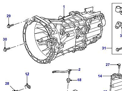 J01015 МКПП В БЛОКЕ С ВЕД.МОСТОМ И КАРТЕР  Defender (L316)