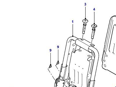 N02055 РАМА ЗАДНЕГО СИДЕНЬЯ  Defender (L316)