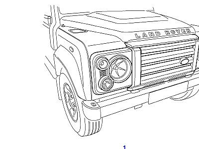 O01035 HEADLAMP SURROUNDS AND GRILLE  Defender (L316)