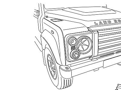 O03030 HEADLAMP SURROUNDS AND GRILLE  Defender (L316)