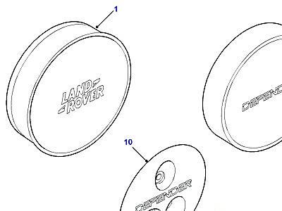 A01040 COVERS-SPARE WHEEL  Defender (L316)