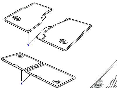 A01055 INTERIOR PROTECTION-MATS  Defender (L316)