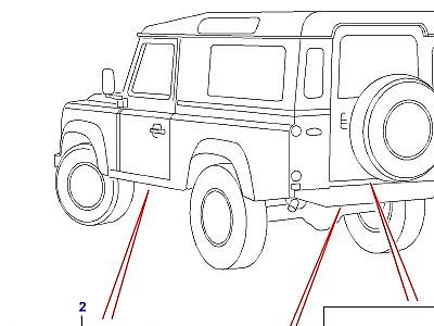 A01105 REAR & SIDE STEP  Defender (L316)