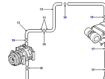 A01350 СИСТЕМА КОНДИЦИОНИРОВАНИЯ - PIPES & HOSES  Defender (L316)