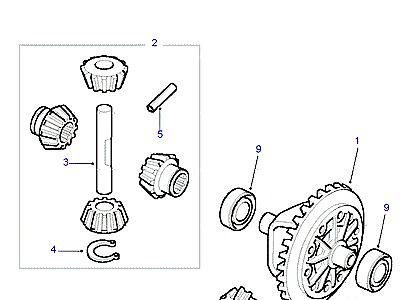 B05030 CROWNWHEEL AND PINION - 2 PINION  Defender (L316)