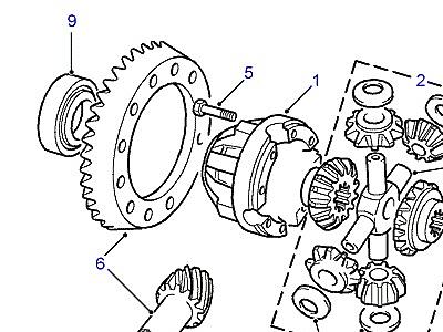 B05045 CROWNWHEEL AND PINION - 4 PINION  Defender (L316)