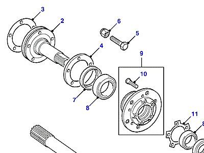 B05060 HUBS & DRIVE SHAFTS-TO (V)KA930455  Defender (L316)