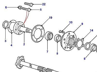 B05065 HUBS & ПРИВОДНОЙ ВАЛS-FROM (V) LA930456  Defender (L316)