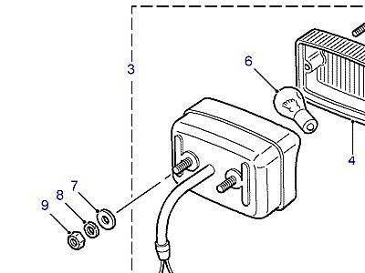 D08075 REFLECTORS, FOG LAMP & REVERSE LAMP  Defender (L316)