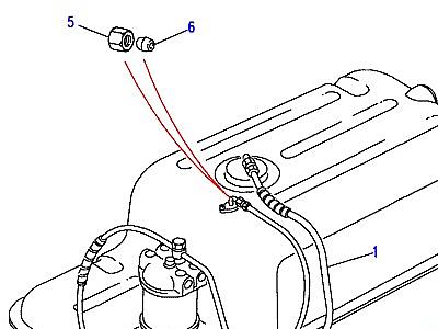 I02240 FUEL PIPES - LESS SEDIMENTOR  Defender (L316)