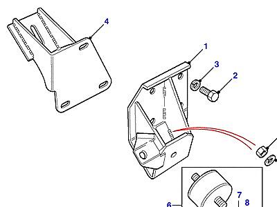 J02055 TRANSMISSION MOUNTINGS  Defender (L316)