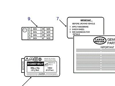 C01055 BODY WARNING LABELS  Discovery 1 (L25)