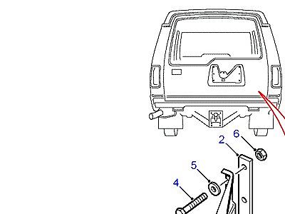 C01250 SPARE WHEEL MOUNTING - REAR END DOOR - FIXED  Discovery 1 (L25)