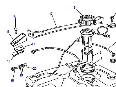 I01095 FUEL TANK PUMP AND MOUNTINGS  Discovery 1 (L25)