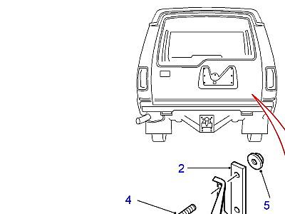 C01200 SPARE WHEEL MOUNTING - REAR END DOOR - FIXED  Discovery 2 (L50)