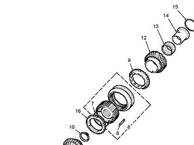 J01055 MAINSHAFT GEARS 5TH/REVERSE  Discovery 2 (L50)