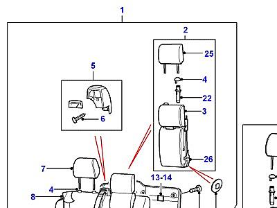 N02045 REAR SEAT - 2ND ROW  Discovery 2 (L50)