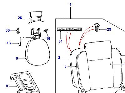 N02050 REAR SEAT - 3RD ROW  Discovery 2 (L50)