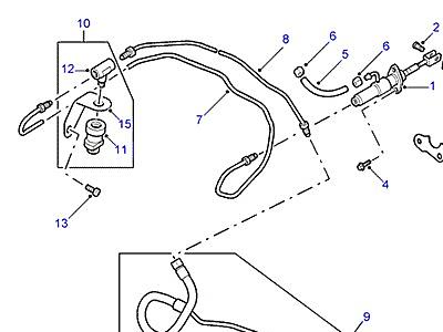R01010 CLUTCH MASTER CYLINDER & PIPES  Discovery 2 (L50)