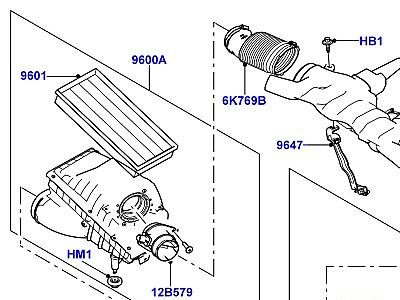 311AFK7 ВОЗДУШНЫЙ ФИЛЬТР 3.0L DOHC GDI SC V6 БЕНЗИН  Discovery 4 (L319)