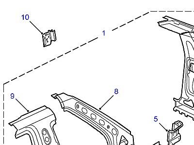 C01080 INNER BODYSIDE PANELS REAR END  Freelander 1 (L314)