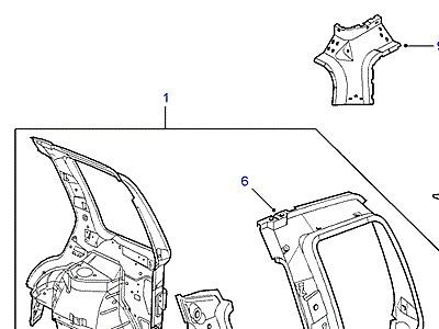 C01085 INNER BODYSIDE PANELS REAR END  Freelander 1 (L314)