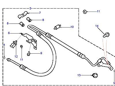 P01010 HOSES - FEED AND SUCTION  Freelander 1 (L314)