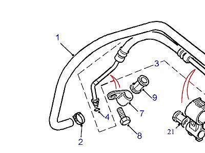 P01040 HOSES - FEED AND SUCTION  Freelander 1 (L314)