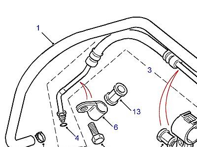 P01050 HOSES - FEED AND SUCTION  Freelander 1 (L314)