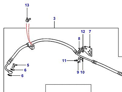 P01055 HOSES - FEED AND SUCTION  Freelander 1 (L314)