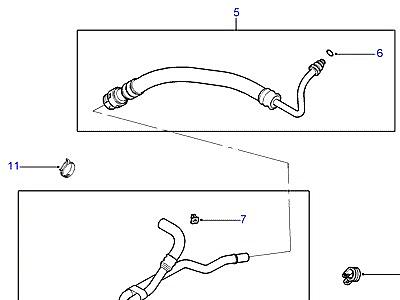 P01075 HOSES - RETURN  Freelander 1 (L314)