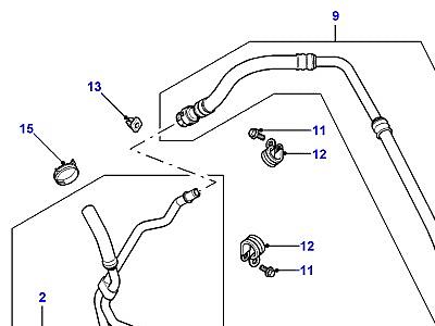 P01085 HOSES - RETURN  Freelander 1 (L314)