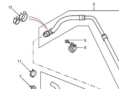 P01105 HOSES - RETURN  Freelander 1 (L314)