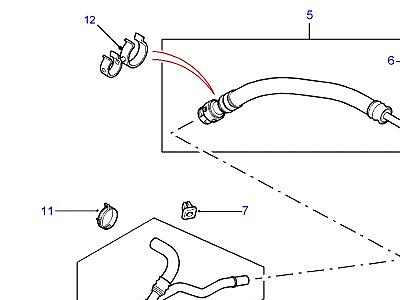 P01110 HOSES - RETURN  Freelander 1 (L314)