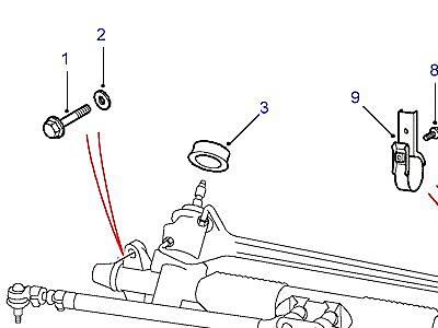 P02010 RACK & PINION FIXINGS  Freelander 1 (L314)