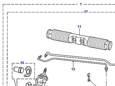 P02020 РУЛЕВОЙ МЕХАНИЗМ  Freelander 1 (L314)