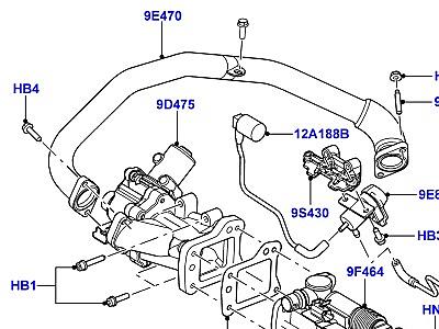 307AEC2 РЕЦИРКУЛЯЦИЯ ОТРАБОТАВШИХ ГАЗОВ 2.2 SINGLE TURBO ДИЗЕЛЬ  Freelander 2 (L359)