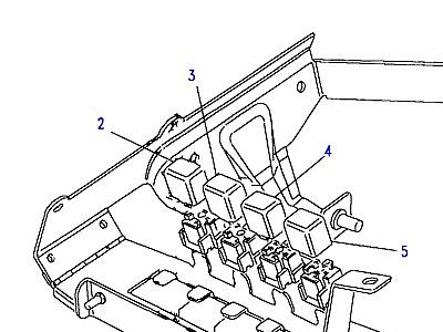 D11035 RELAYS-PASSENGER FOOTWELL-FROM (V) MA647645  Range Rover Classic