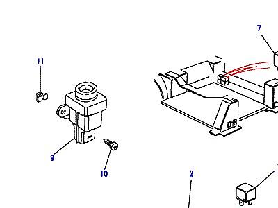 D11060 RELAYS-UNDER SEAT-FROM (V) MA647645  Range Rover Classic