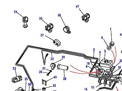 E01015 PUMP, ACCUMULATOR AND PIPES  Range Rover Classic