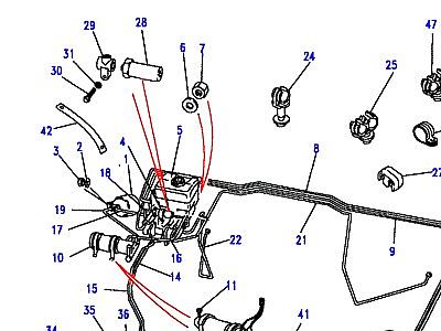 E01020 PUMP, ACCUMULATOR AND PIPES  Range Rover Classic