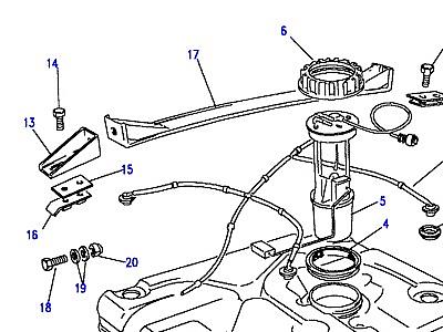 I01080 FUEL TANK PUMP AND MOUNTINGS  Range Rover Classic