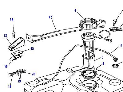 I01090 FUEL TANK SENDER AND MOUNTINGS  Range Rover Classic