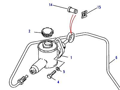 P01020 CLUTCH MASTER CYLINDER & PIPES  Range Rover Classic