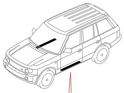 102ABT ЗАЩИТА ПОРОГОВ ДВЕРЕЙ АКСЕССУАРЫ  Range Rover (L322)