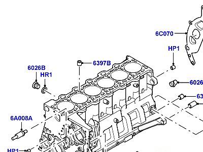 300AAF5 БЛОК ЦИЛИНДРОВ И ЗАГЛУШКИ 3.0 ДИЗЕЛЬ TI  Range Rover (L322)